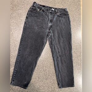 Levi's 550 Men's Black Denim Jeans 40x30 Relaxed Fit Straight Style Dark Wash